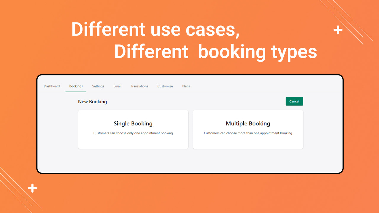 Booking types - iBookly