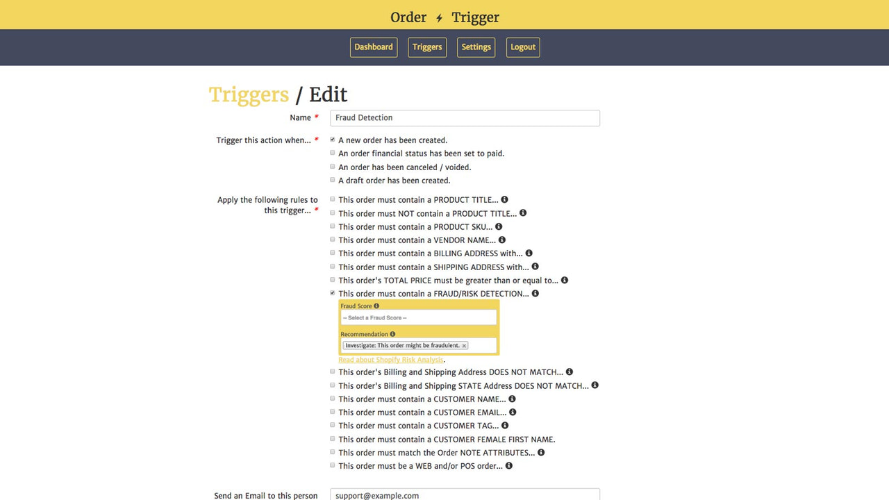 create trigger