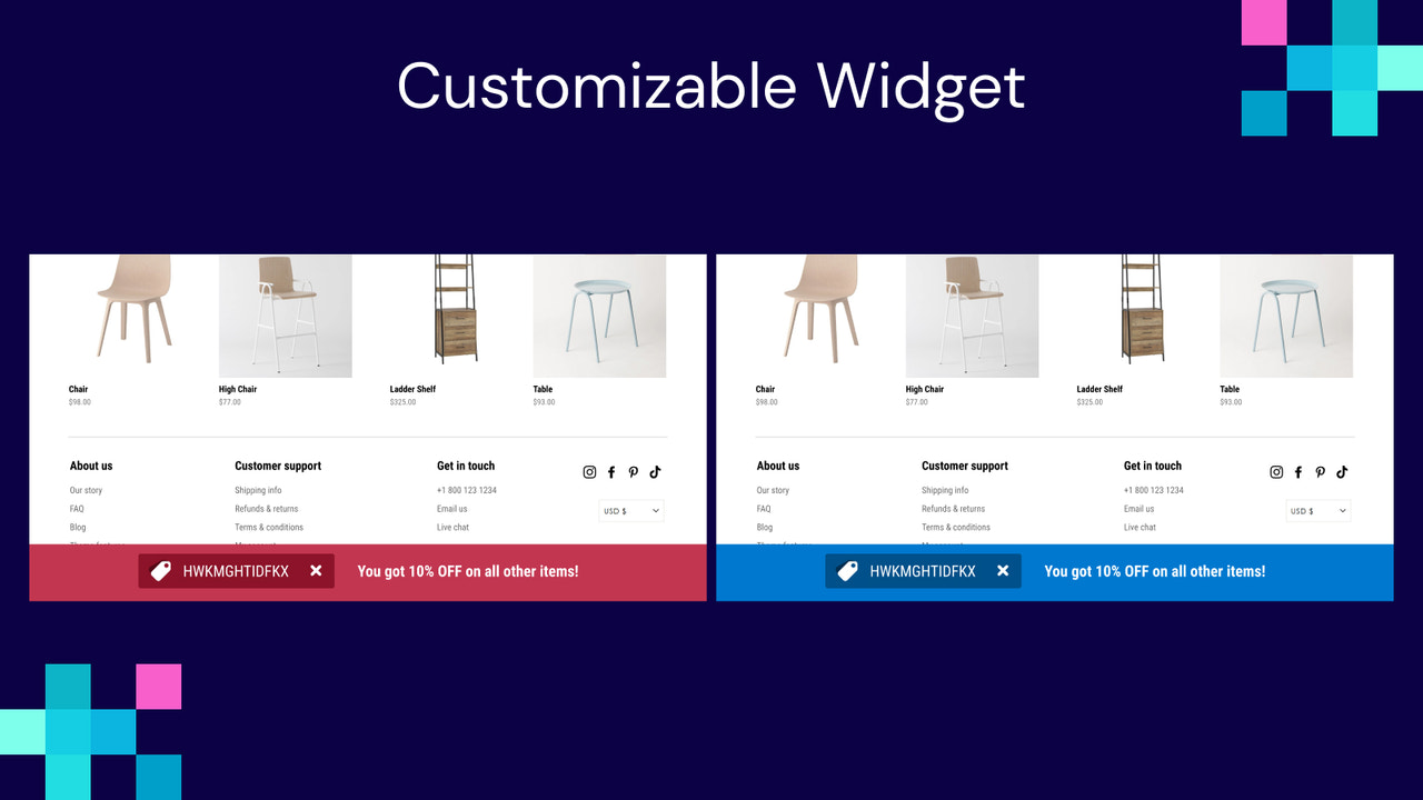coupon code widget shopify