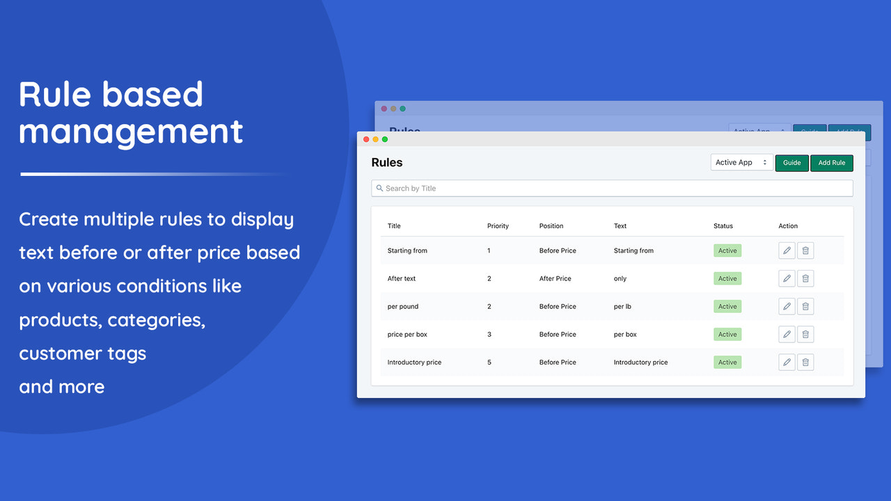 Creating multiple pricing rules