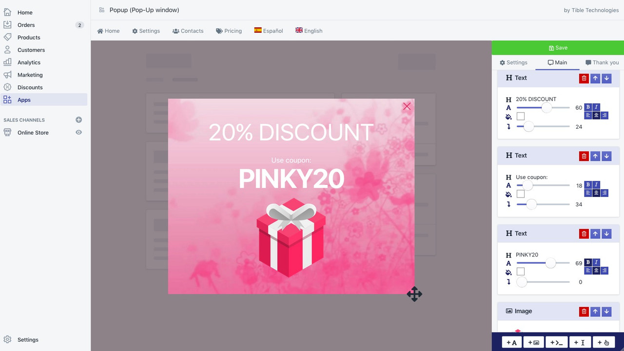 Customize your popups easy and fast