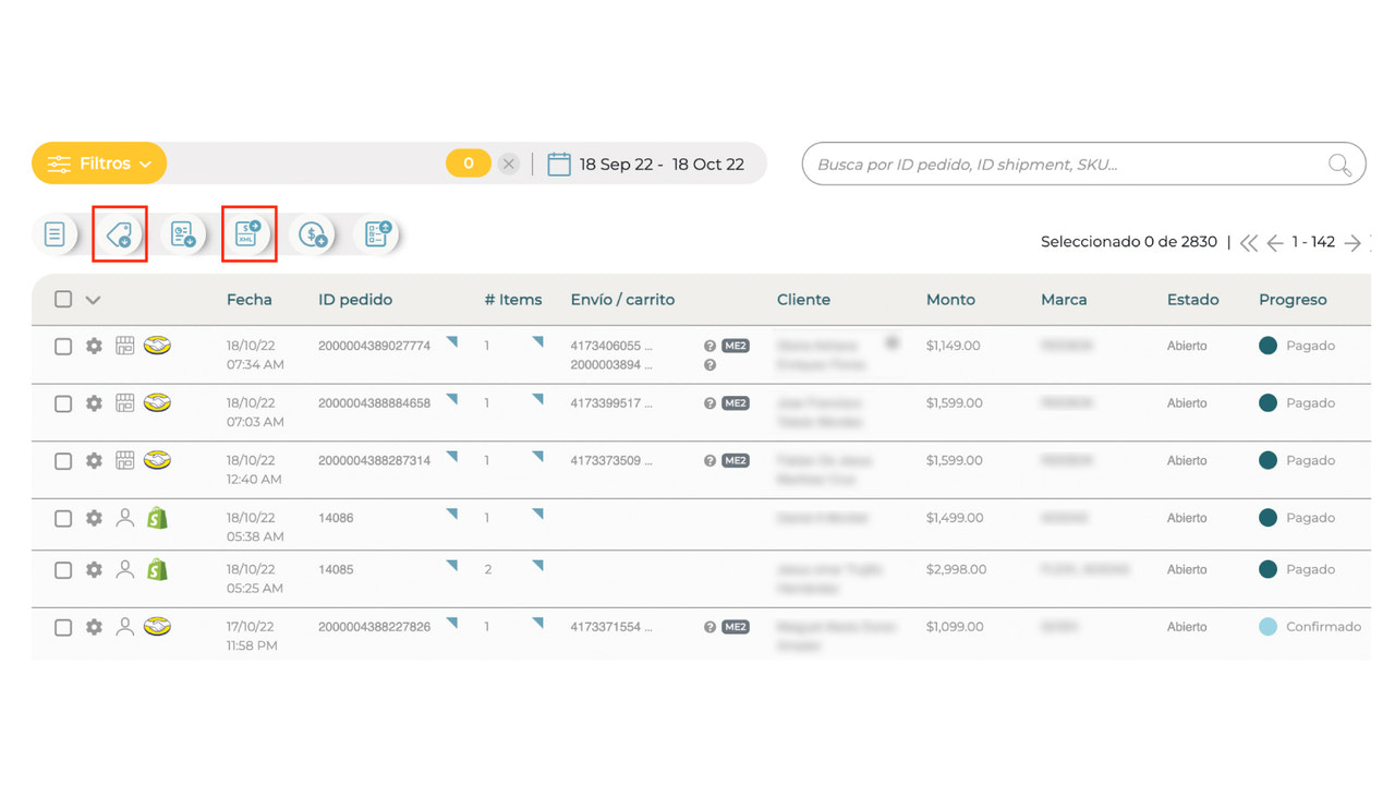 Download shipping labels and electronic invoices from Yuju.