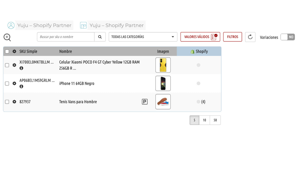 List new products to your Shopify.