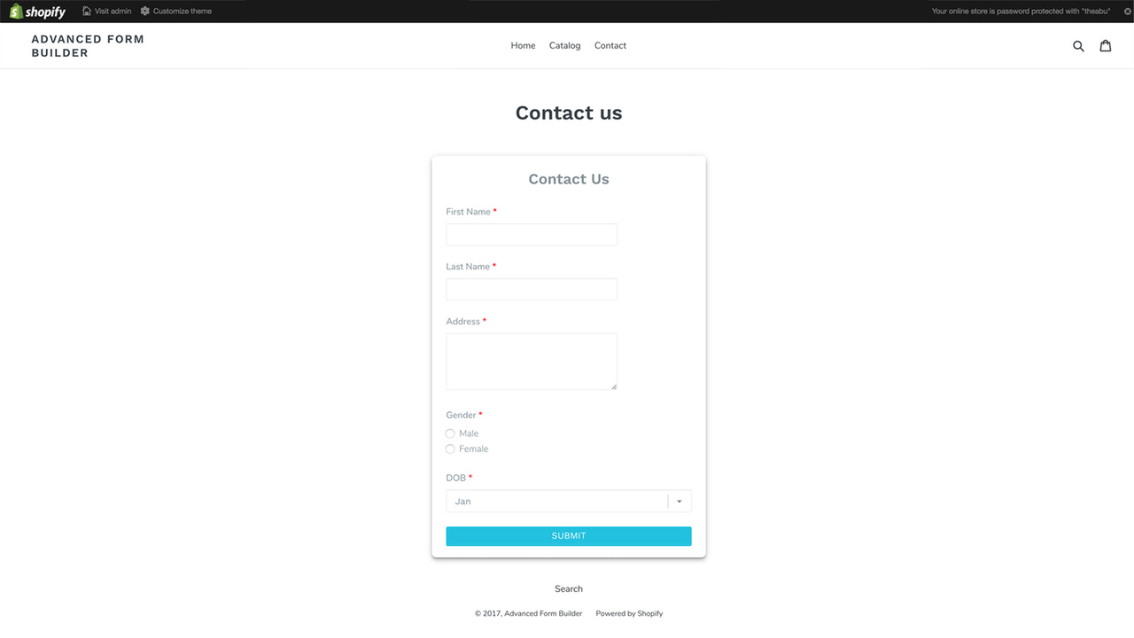 Frontend Form View