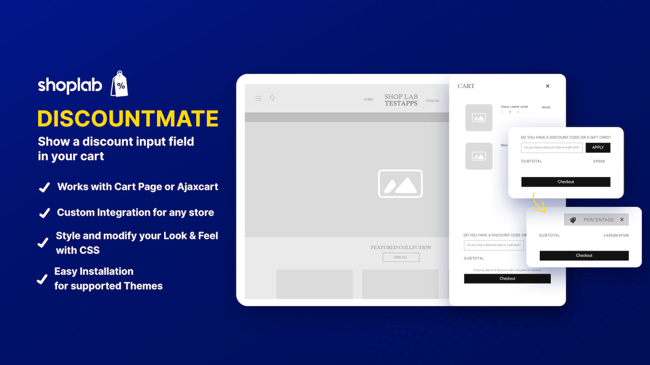 shoplab: Discount Code in Cart