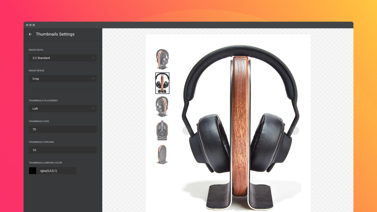 Show your products to the best advantage with Thumbnails layout