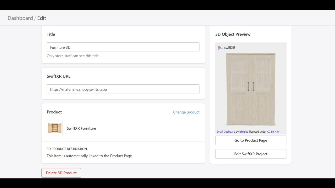 Product Creation/Edit Interface