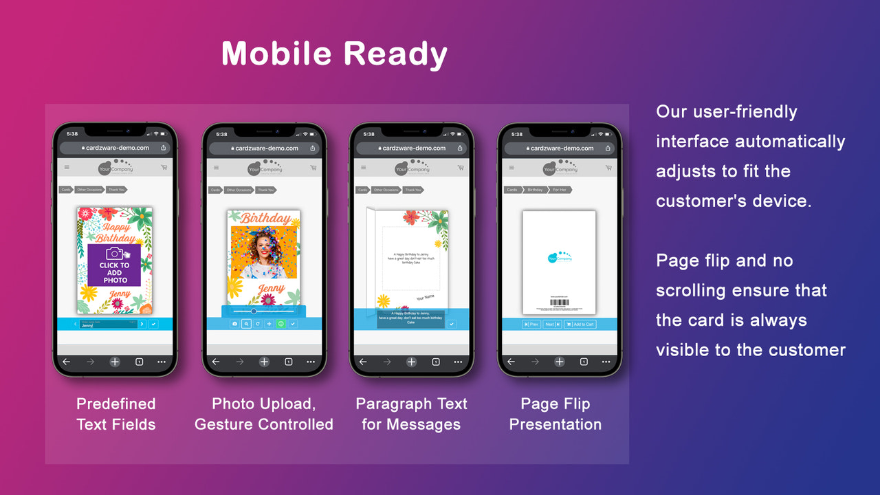 User friendly interface that works on all devices