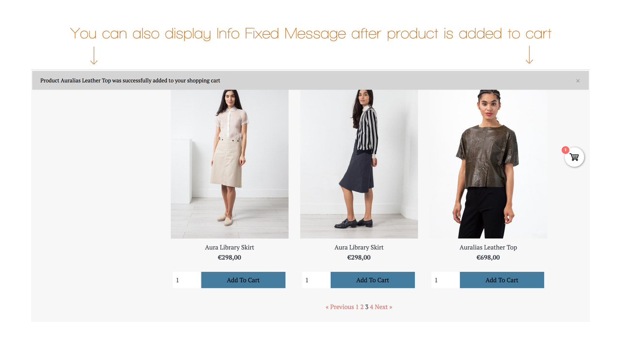 Fixed Info Message after product is added to cart