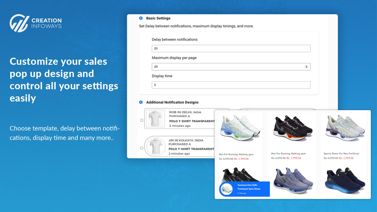 CI : Sales Pop Notifications