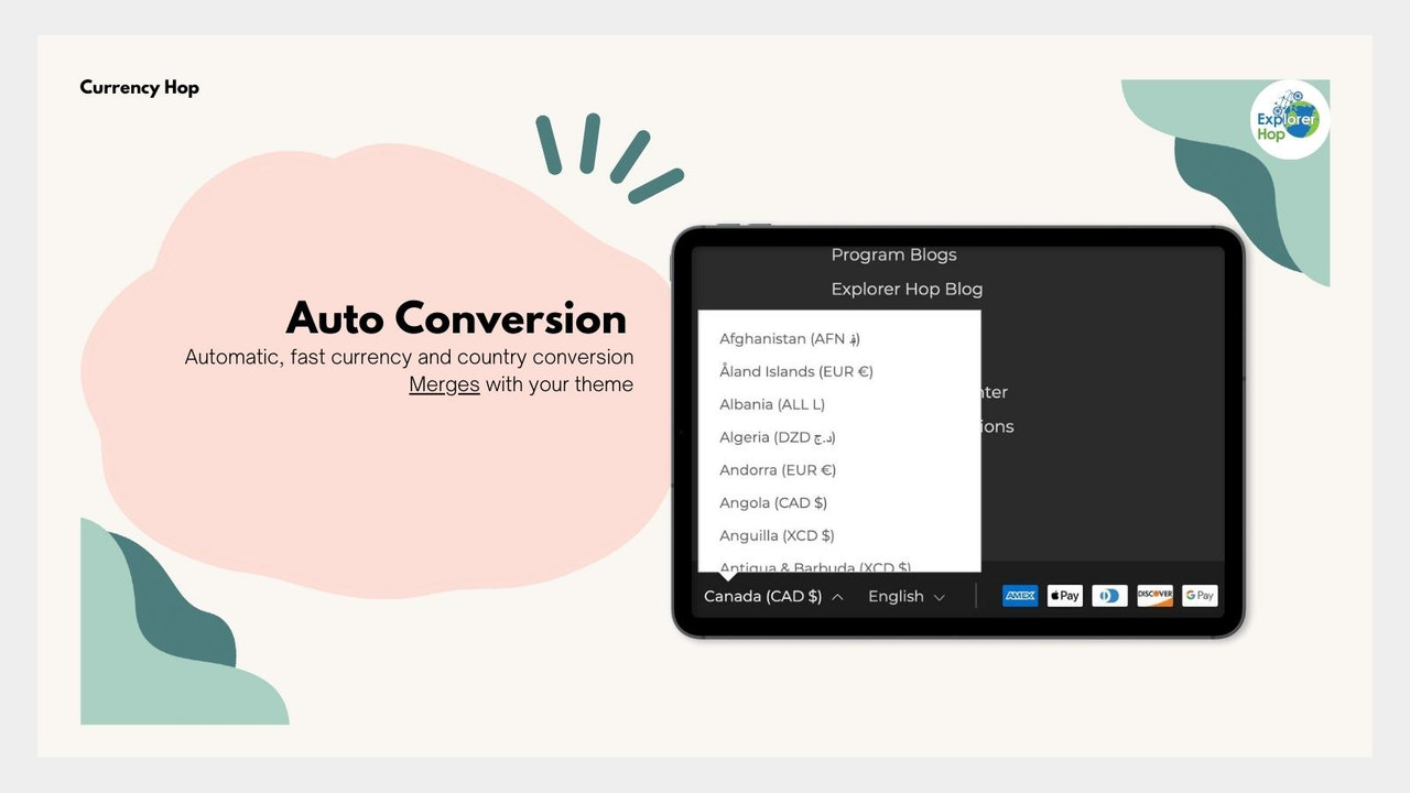 Automatically select the currency and location on your theme