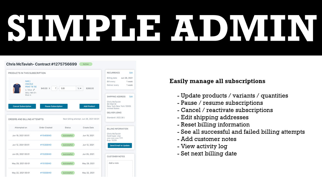 Simplee Subscriptions