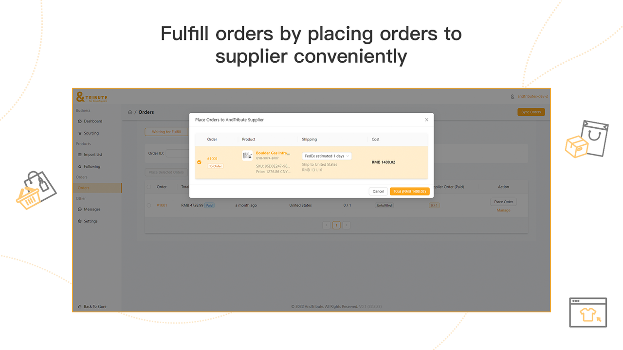 Order right from the supplier; we'll take care of fulfillment.