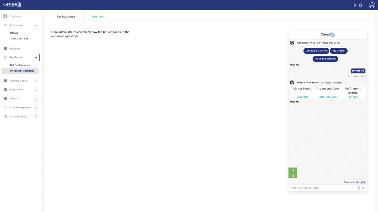 Order details easily available to view