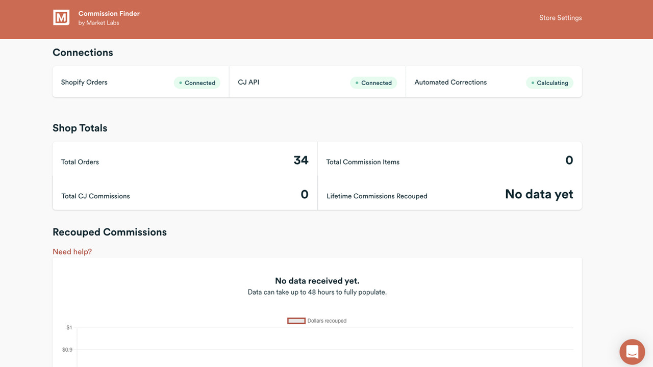 Account is connected! Commissions will begin to be processed.