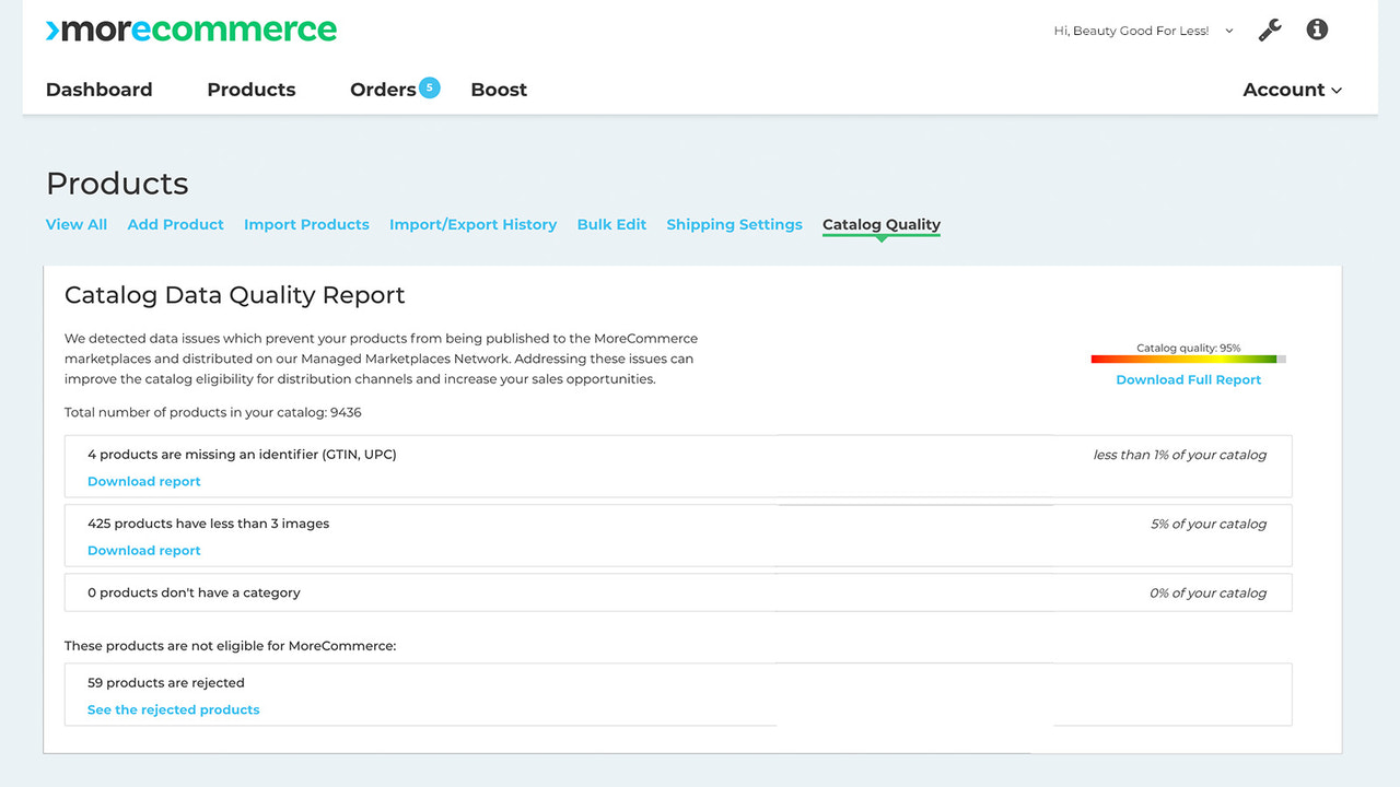 MoreCommerce Quality Health
