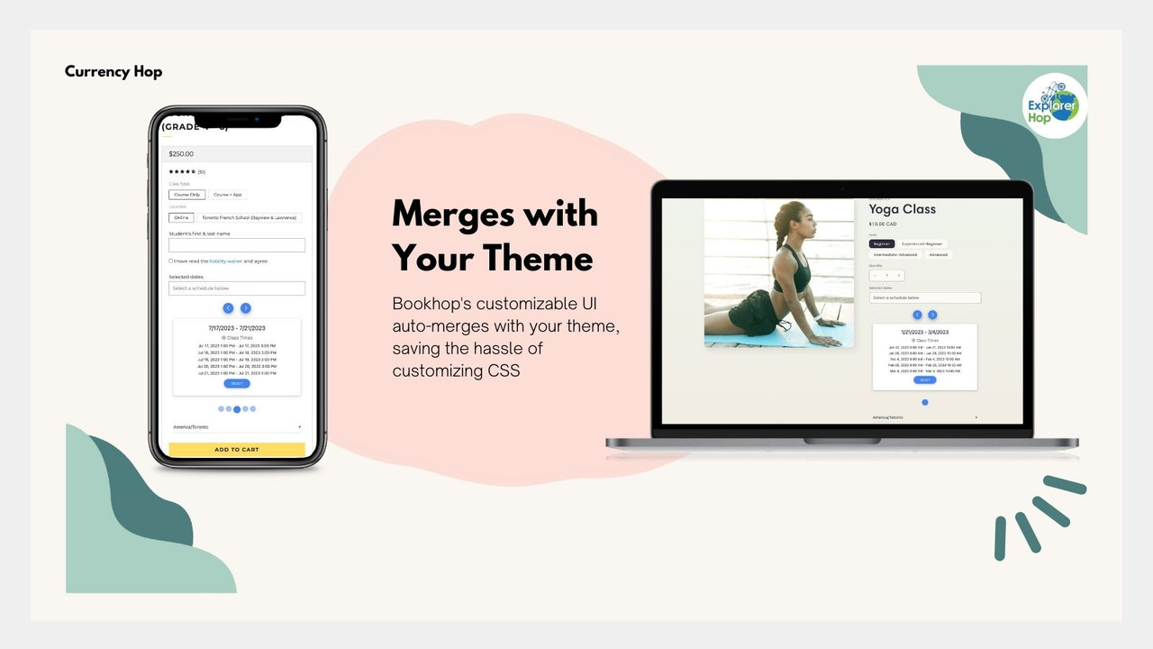 Merges with your theme design