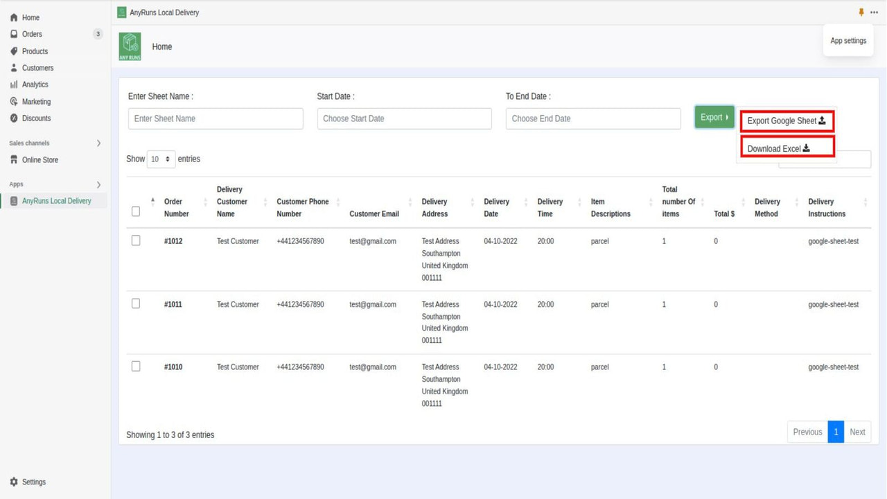 Google Sheets Export or Download CSV
