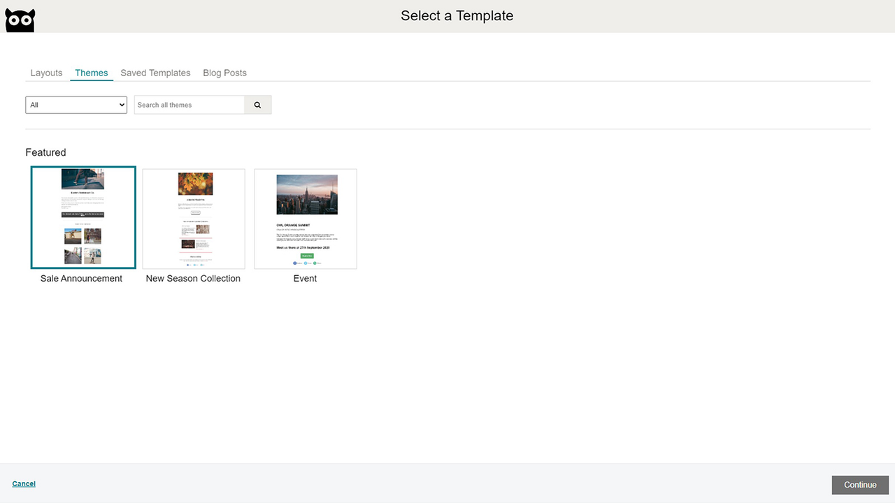 Select Template (Themes)