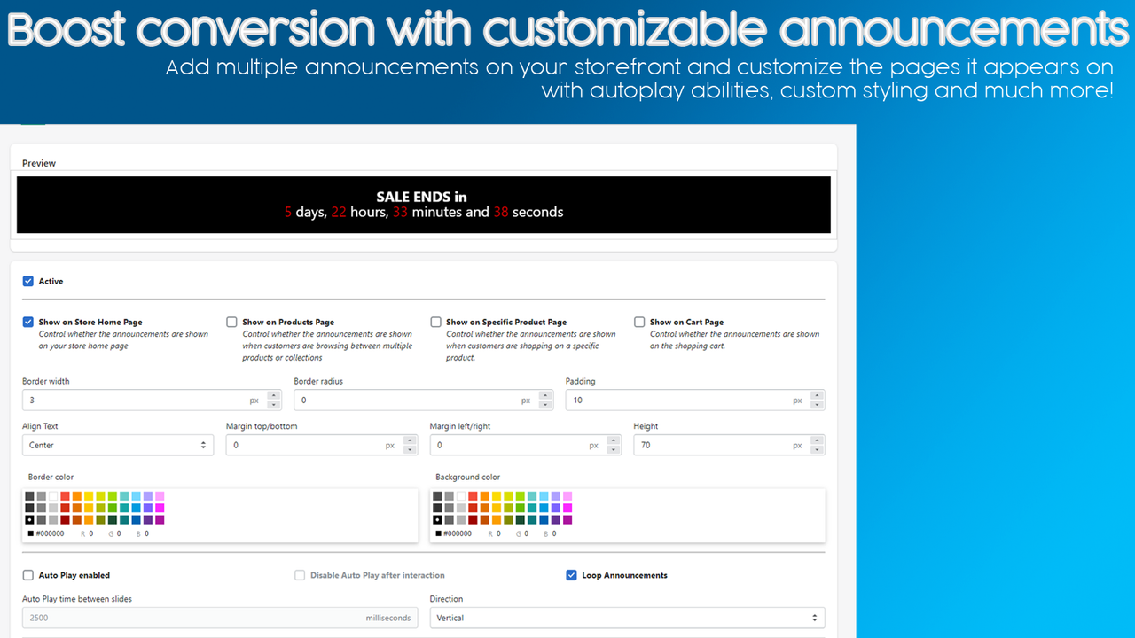 Dynamic Announcement Bar