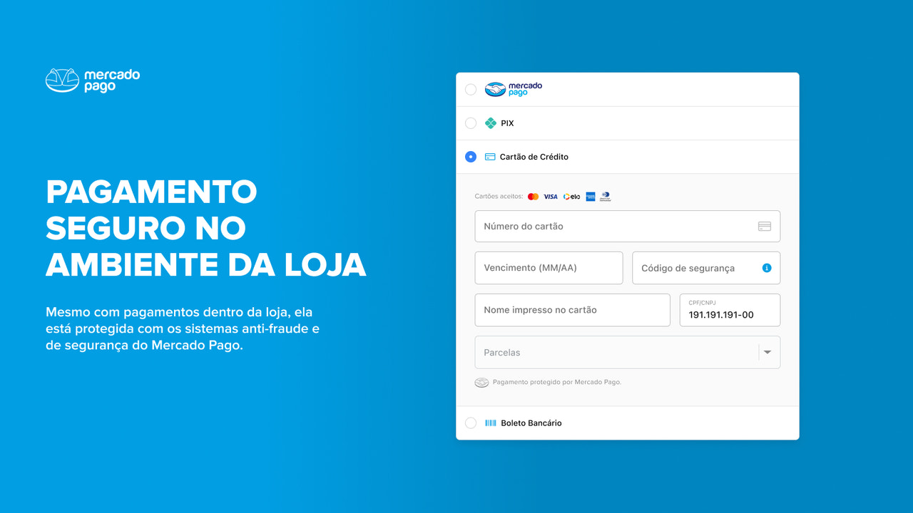 Mesmo com pagamentos dentro da loja, ela está protegida