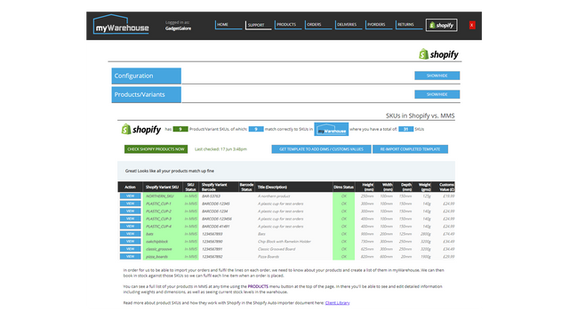 myWarehouse Order Fulfilment