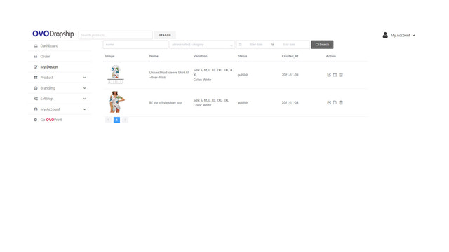 OVO Dropship & Print on Demand