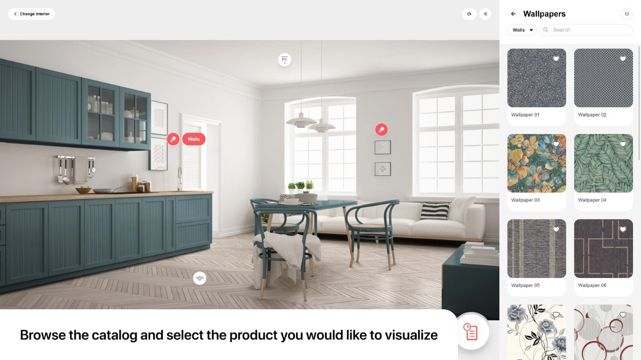 Browse the catalog and select the product you want to visualize