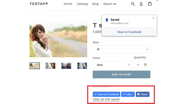 Facebook Save Button