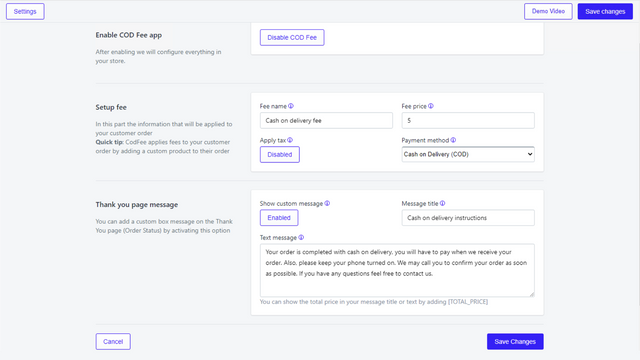 Cash On Delivery Fee ‑ CodFee