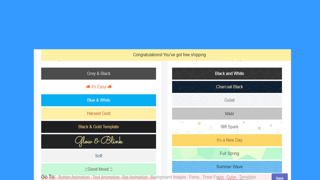 Pushdaddy Free Shipping Bar