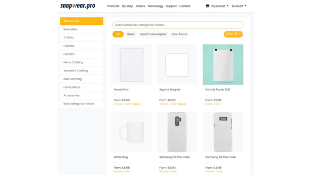 Snapwear Pro: Print on Demand