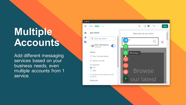 Tap2Chat ‑ WhatsApp/others