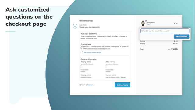Judge.me Checkout Comments