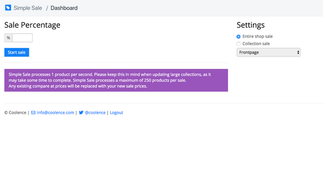 Coolence Simple Sale