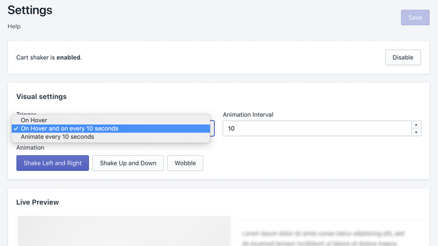 CartShaker: Shake Cart Button