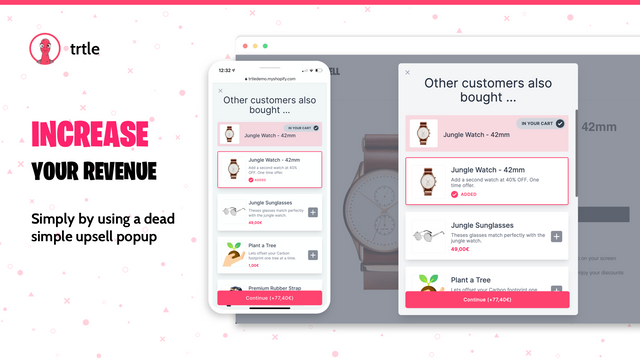 Trtle ‑ Buy Now Upsell