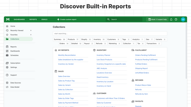 Mipler — Advanced Reports