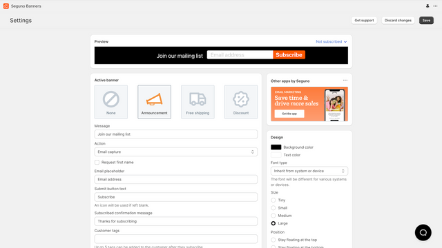 Seguno Dynamic Banners