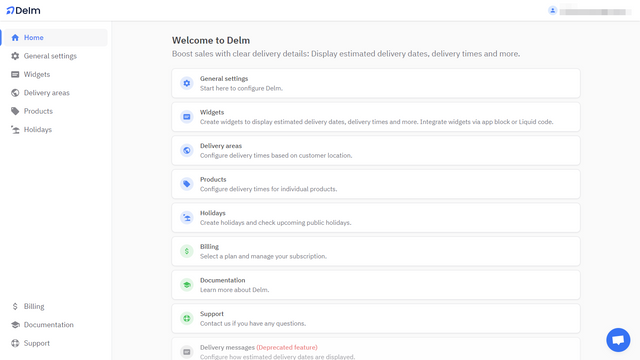 Delm ‑ Estimated Delivery Date