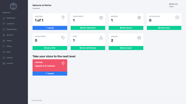 Mortar Promotional Pages