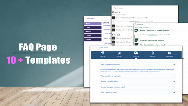 D: FAQ Page ‑ Product FAQs