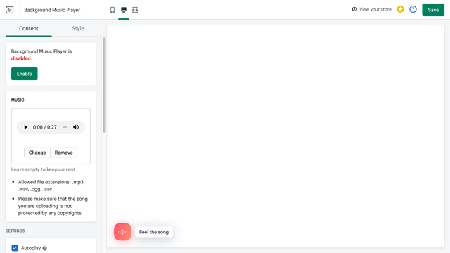 RT: Background Music Player