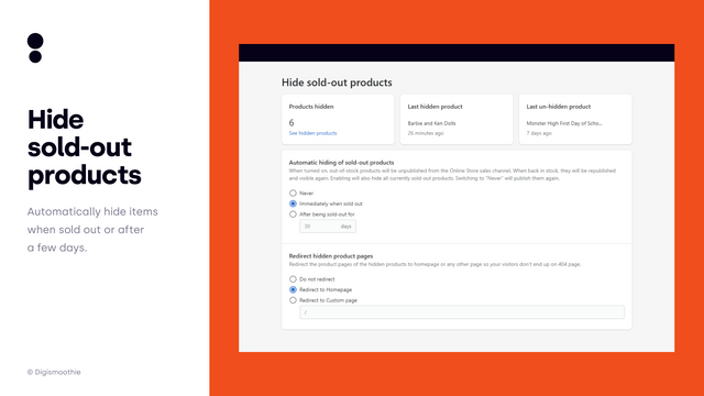Nada | Sort & Hide Sold Out