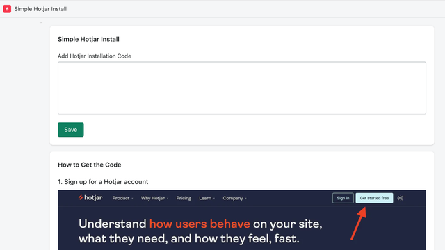 Simple Hotjar Install