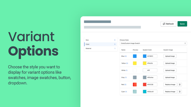 Vario ‑ Variation Swatches