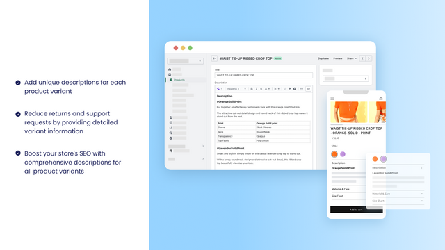 Variant Descriptions King