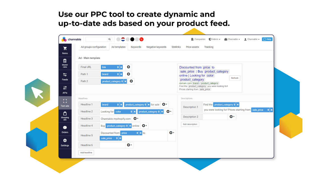Automate ad campaign structures with dynamic fields