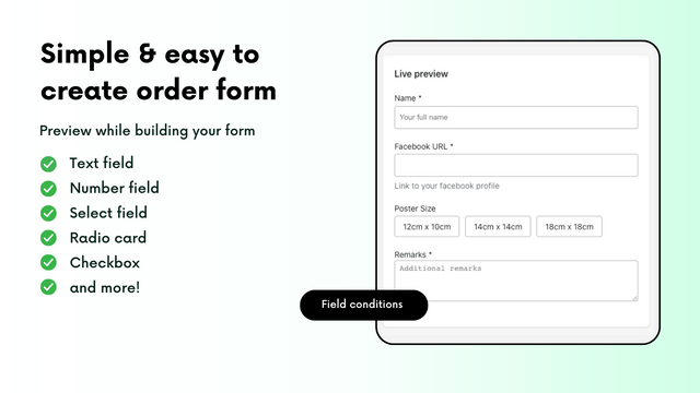 COLY ‑ Additional Order Form