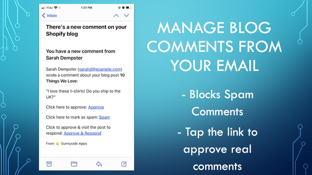 Sunny ‑ Blog Comment Manager